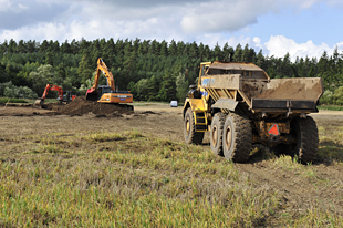 Våtmarksanläggning pågår ©Johan Hammar/Ekologgruppen